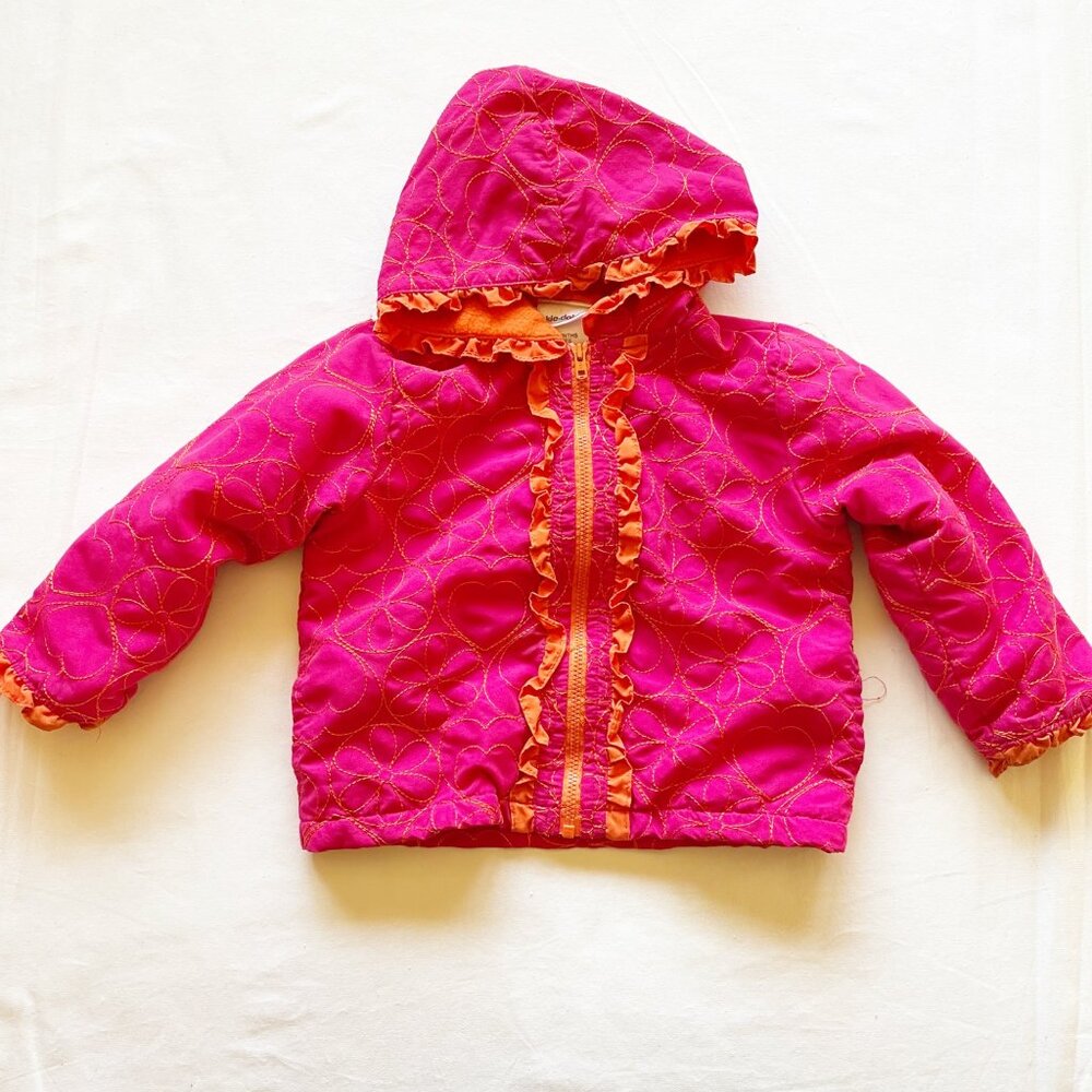 Okie Dokie Pink Quilted Hooded Jacket size 24 Months